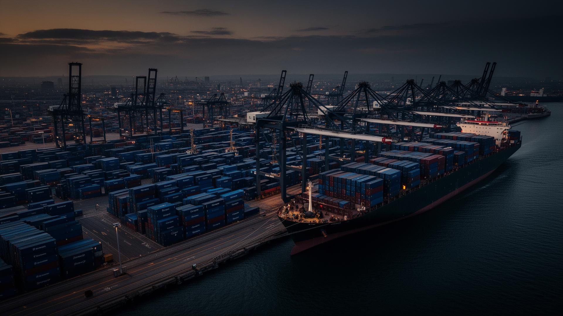 Porto com containers